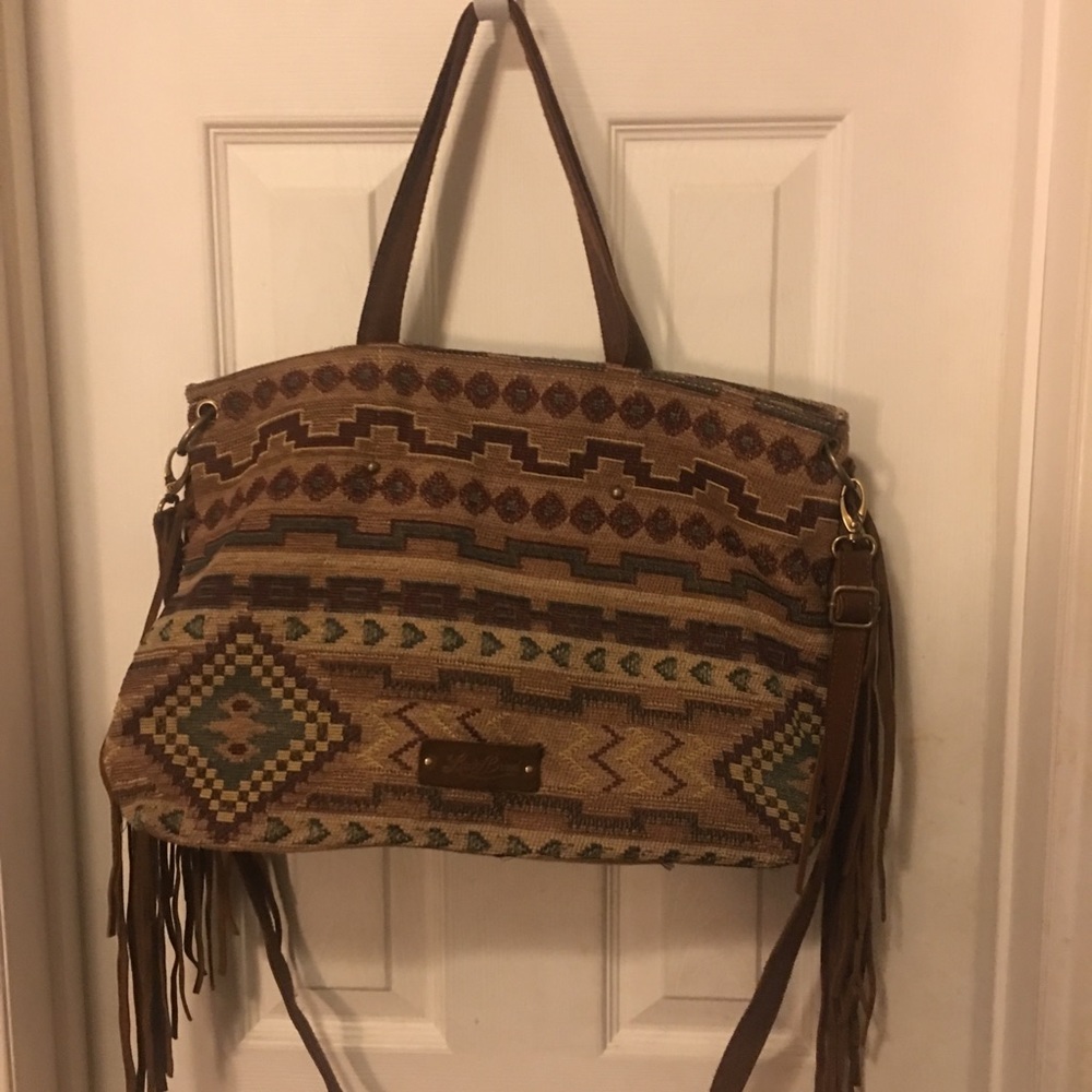 Lucky Brand handbag Hobo bag with fringe